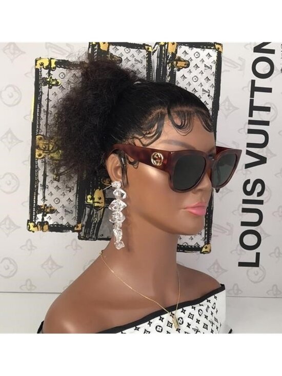 New  - GUCCI Brown Tortoise Shell Acetate Oversized Frame  GG0142SA main image 11
